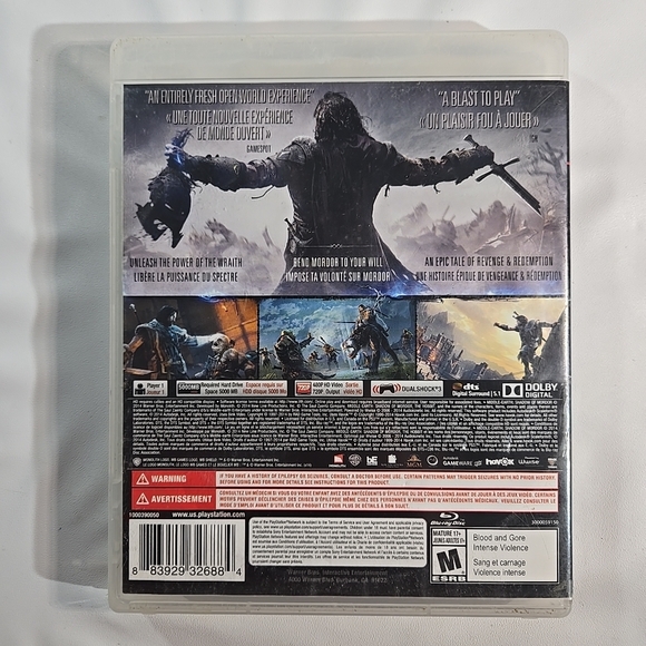 Sony PS3 Game - Shadow of Mordor with Black and Gray Cover - Picture 8 of 9
